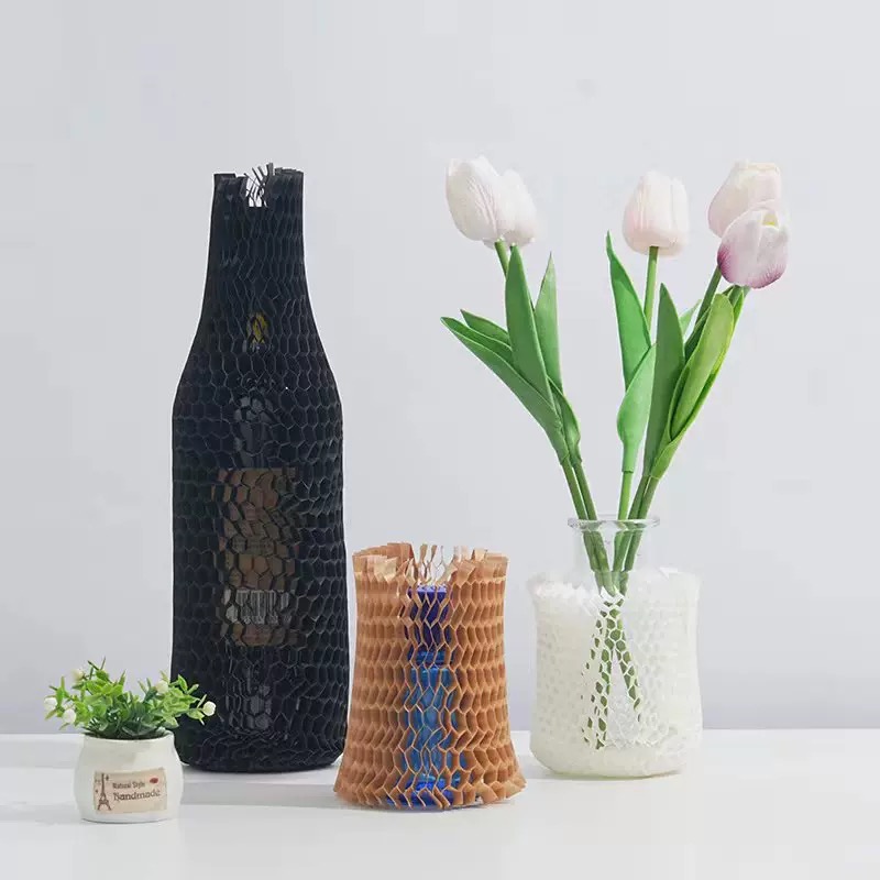 Multicolor Eco-Friendly Degradable Honeycomb Kraft Paper Cover Recyclable Material for Red Wine Ceramic Packaging Protective